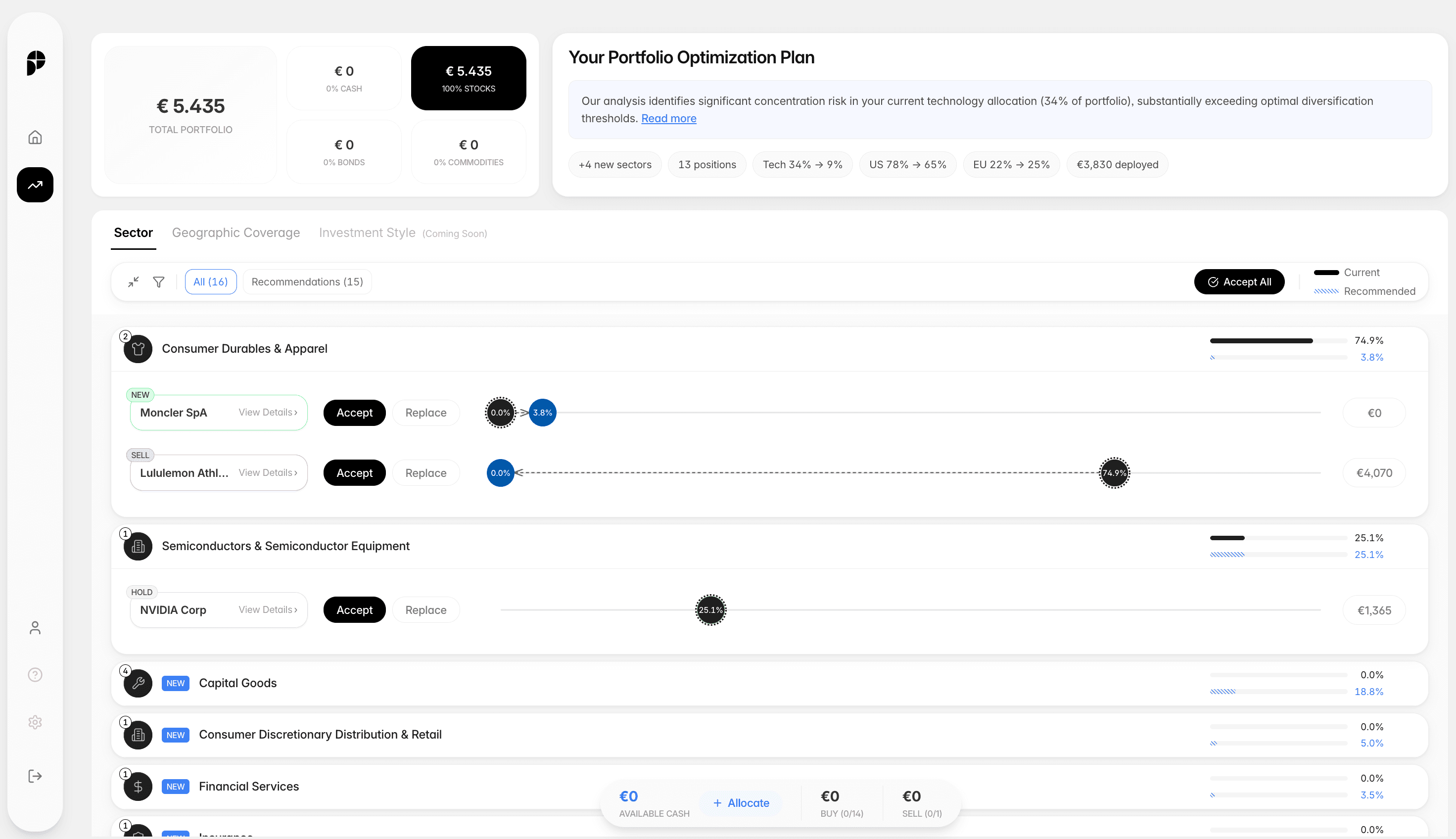 PortfolioDOC Dashboard Demo